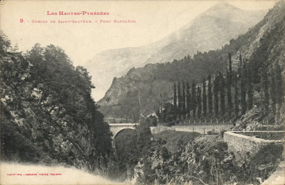 Gorges de Saint-Sauveur — Puente Napoleón — Abouche Frères, Toulouse - Anverso
