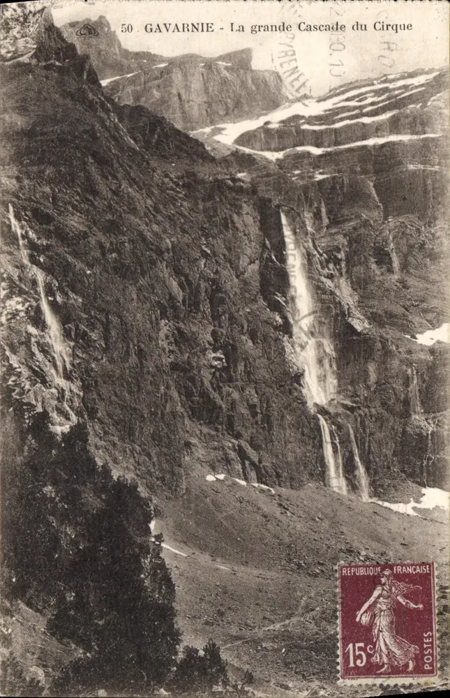 Gavarnie - A grande cascata do Cirque — série 50, editor não visível - Frente