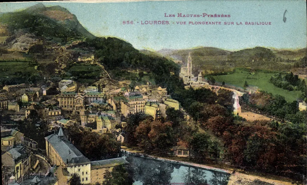 Lourdes — Aufnahme der Basilika — Sabonche, n°856 - Vorderseite