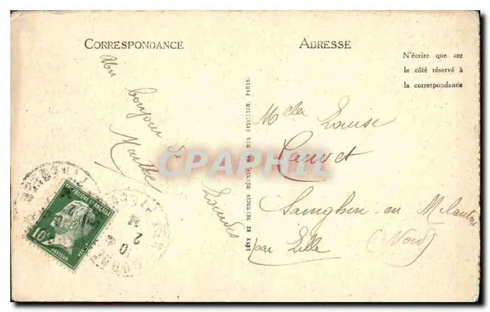 Lourdes — Die gekrönte Jungfrau und das Schloss — LL. Nr. 70 - Rückseite