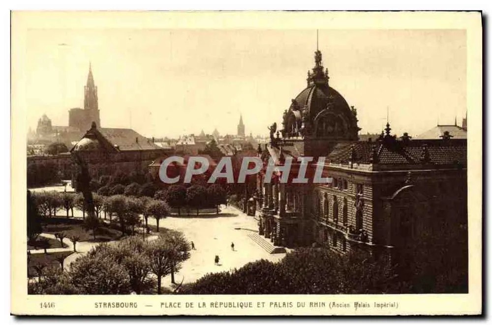 Straßburg — Place de la République und Palais du Rhin (ehemaliges Kaiserliches Palais) — 1446 - Vorderseite