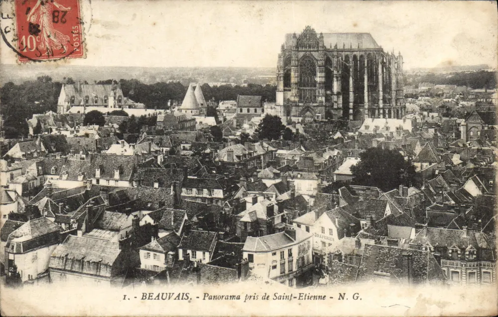 Beauvais - Panorama tirado de Saint-Etienne - N.G. - Frente