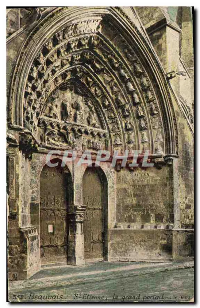 Beauvais — Saint-Etienne, das große Portal — Aqua-Emuto L.V. & Cie - Vorderseite