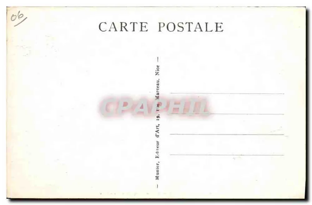 Cannes — Aussicht auf den Suquet und die Inseln — Munter, Kunstverlag, Nizza - Rückseite