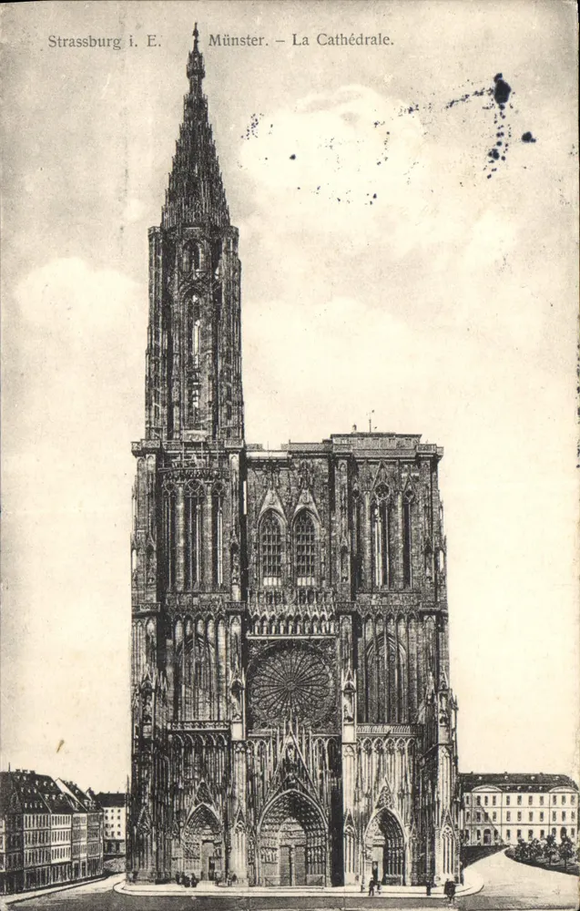 Estrasburgo i. E. — A Catedral — Editor não identificado, número de série não visível - Frente