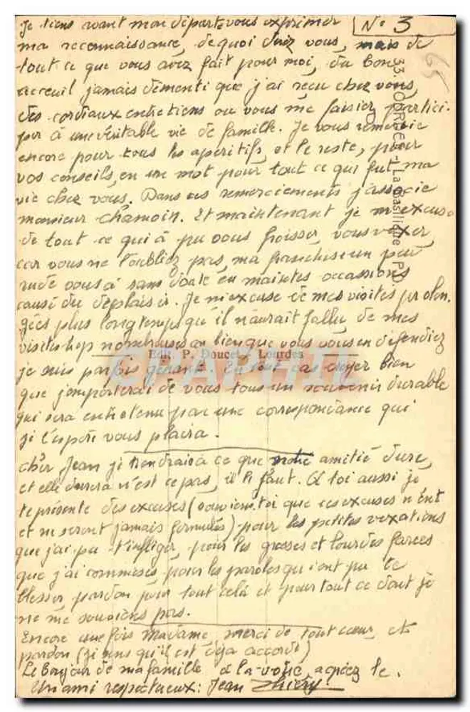 Igreja de Pau — vista panorâmica com montanhas e ovelhas — editor Pau, n°3 - Verso