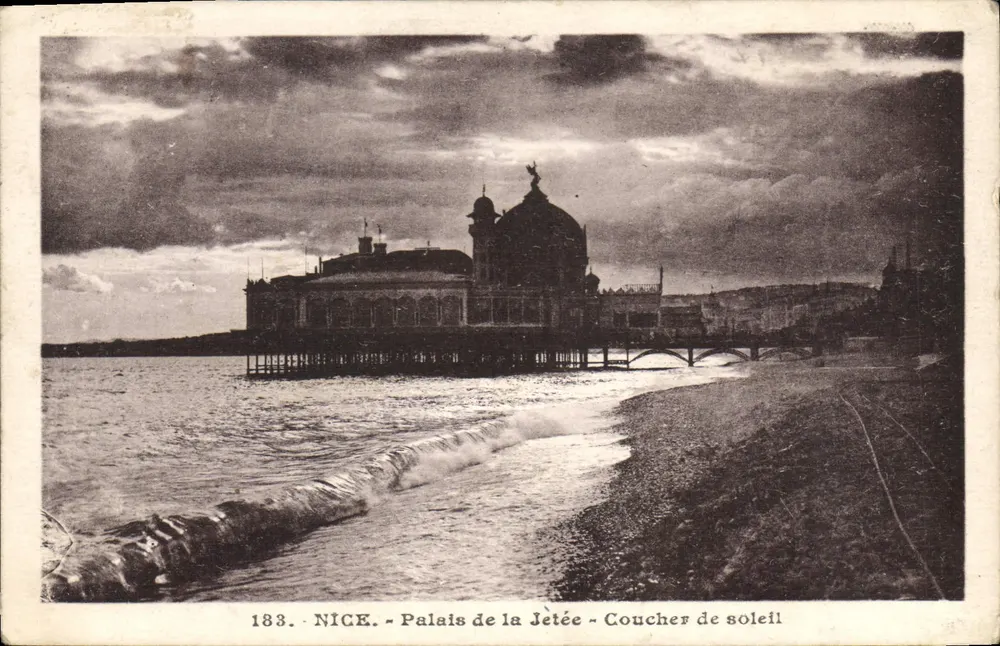 Nice - Palácio da Jetée - Pôr do Sol — J. Gilletta, n°183 - Frente