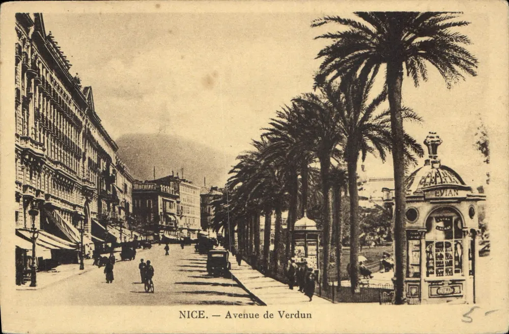 NICE — Avenida de Verdun — Editor E. Bovier, n° 5 - Frente