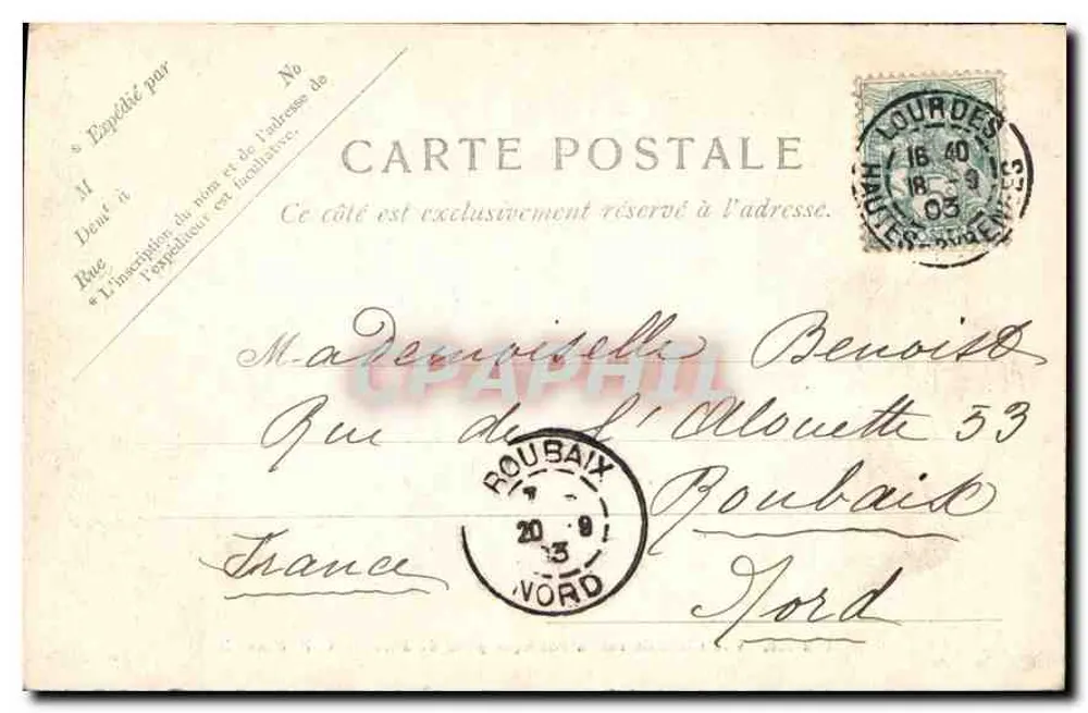 Loardes — Allgemeine Ansicht der Basilika vom Fort aus — V. Le Poulx, n° 12 - Rückseite