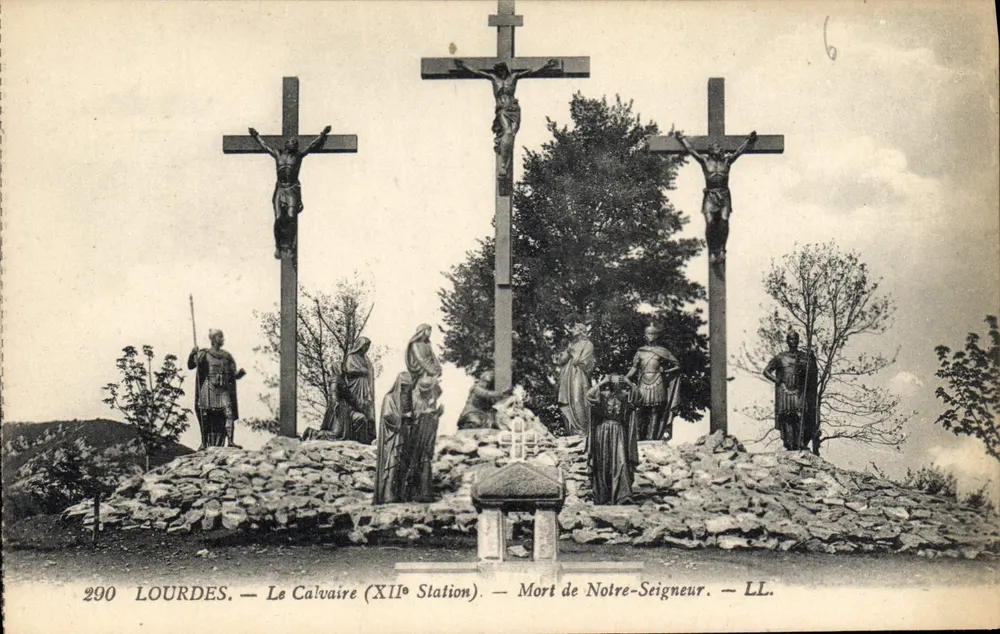 Lourdes — Der Calvary (12. Station) — Tod unseres Herrn — LL. - Vorderseite