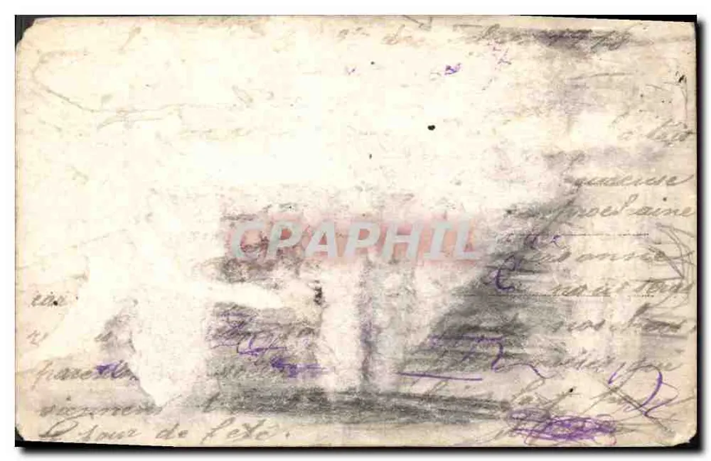 Jovem mulher segurando um arbusto de visco — E.M. 214 - Verso