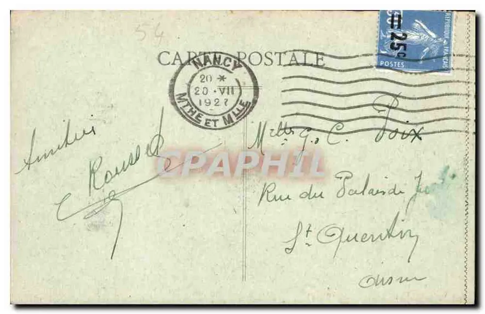 NANCY — Poort van het Ducal Paleis — L. V., fot. - Achterkant
