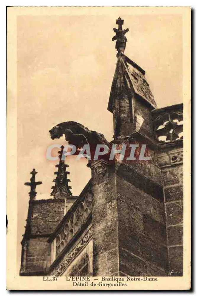 L'Épine — Basilika Notre-Dame — Detail der Gargoyle - Vorderseite