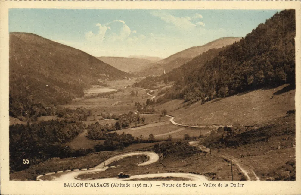 Ballon d'Alsace (Höhe 1256 m.) — Route de Sewen — Vallée de la Doller - Vorderseite