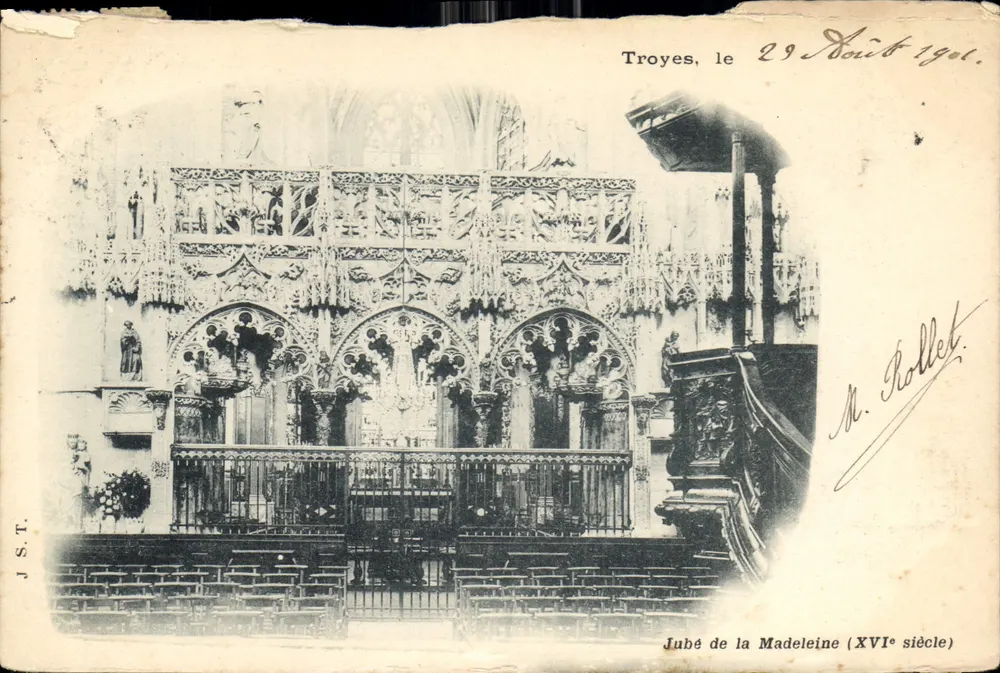 Troyes, Jubé da Madeleine (século XVI) — J.S.T. — N. Rollet - Frente