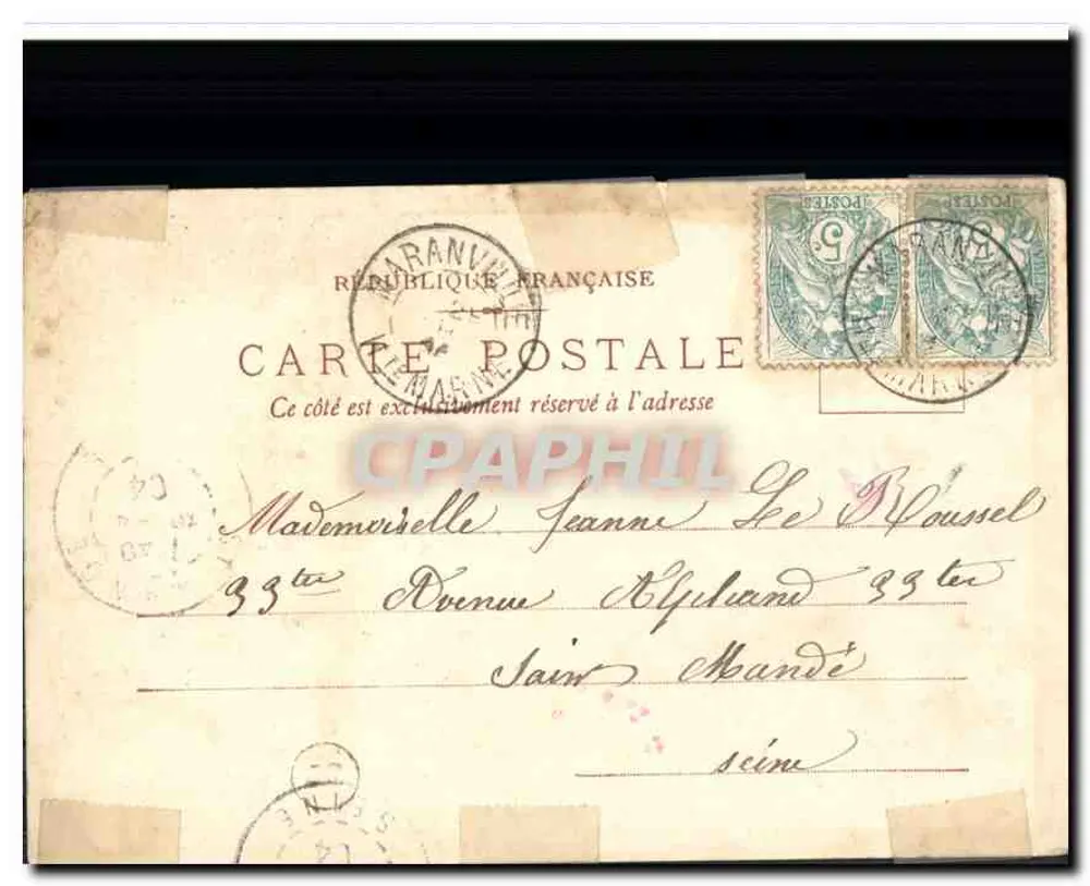 Bar-sur-Aube — O Ponte d'Aube — editor desconhecido, número de série não visível - Verso