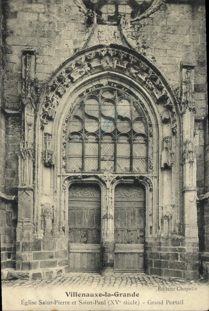 Villenauxe-la-Grande — Kirche Saint-Pierre und Saint-Paul (15. Jahrhundert) — Großer Portal — Verleger Chopelin - Vorderseite