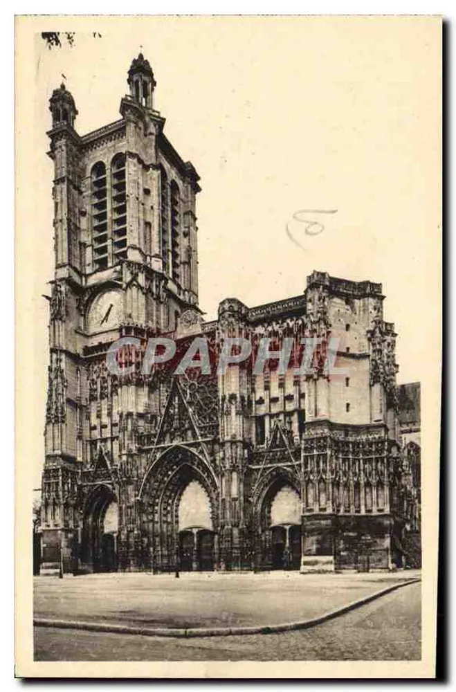 Troyes (Aube) — A Catedral de São Pedro — Ch. Granddider, editor de fotos, Troyes - Frente