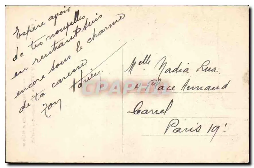 Strasbourg — Evangelische Garnisonkirche und die Kathedrale — Strasbourg, 3/5/1919 - Rückseite