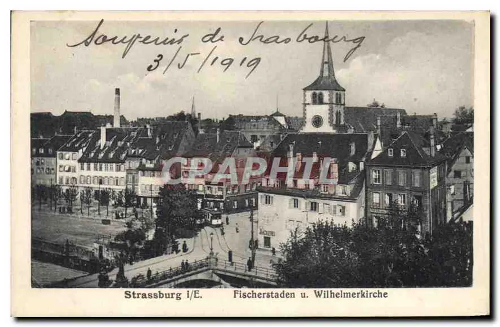 Straßburg / Fischerstaden und Wilhelmerkirche — Felix Luth, Straßburg - Vorderseite