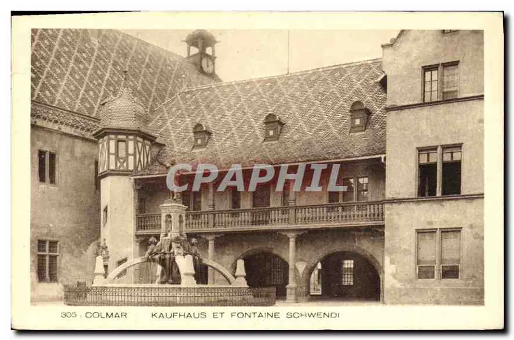 Colmar — Kaufhaus und Brunnen Schwendi — Braun & Cie, Dornach - Vorderseite