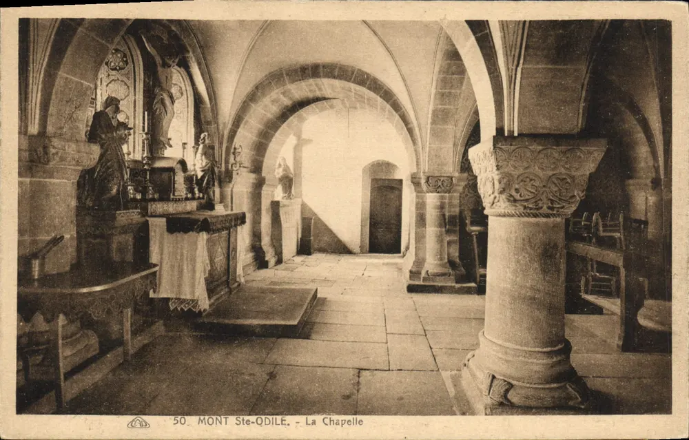 Monte Ste-Odile - A Capela — editor Bilhete postal antigo - Frente