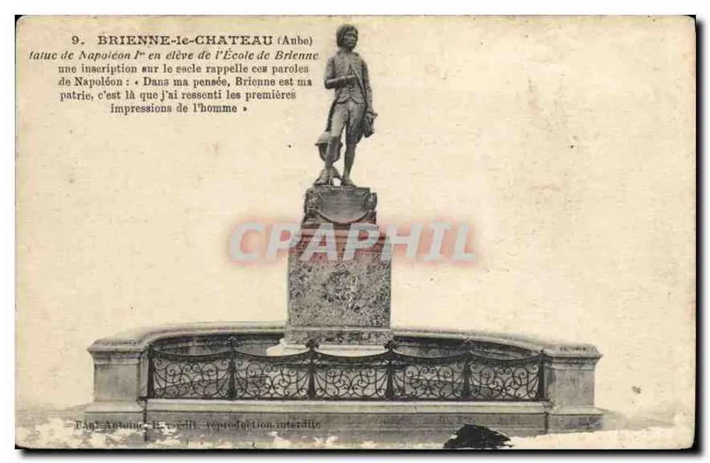 Brienne-le-Château (Aube) — Statue Napoleons I. als Schüler der Schule Brienne — Verlag L. P. X., Paris - Vorderseite