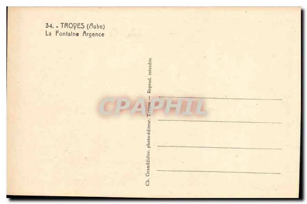 Tropes (Alpes-de-Haute-Provence) — A Fonte Argence — Ch. Granddidier, editor - Verso
