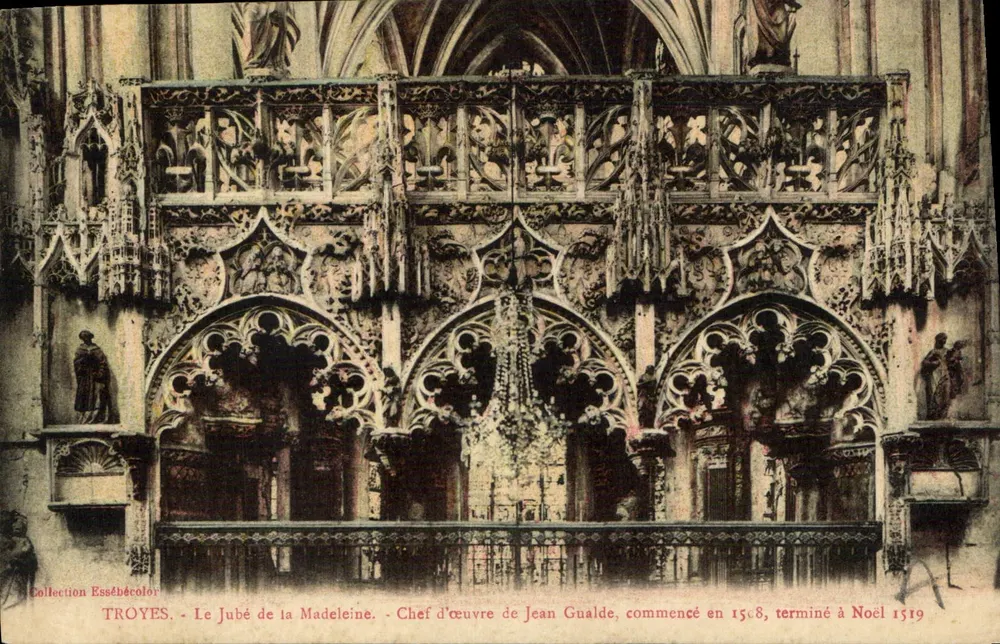 Troyes - Le Jubé de la Madeleine - Chef-d'œuvre de Jean Gualde, commencé en 1568, terminé à Noël 1519 - Vorderseite