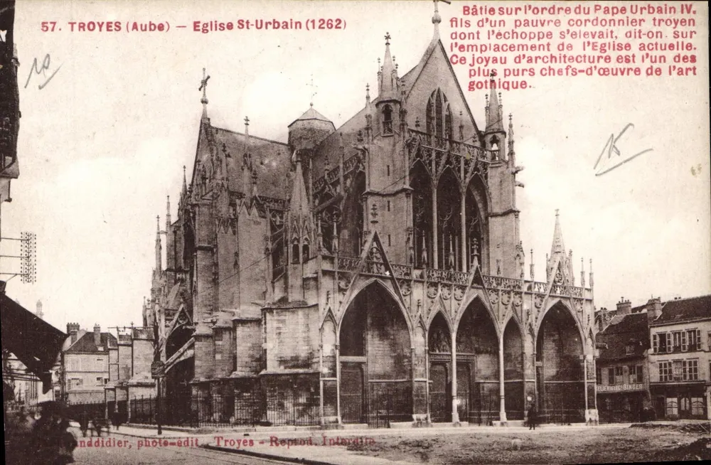 Troyes (Aube) — Igreja de São Urbano (1262) — Andidier, fotógrafo-editor, Troyes - Reptoud, Intermediário - Frente