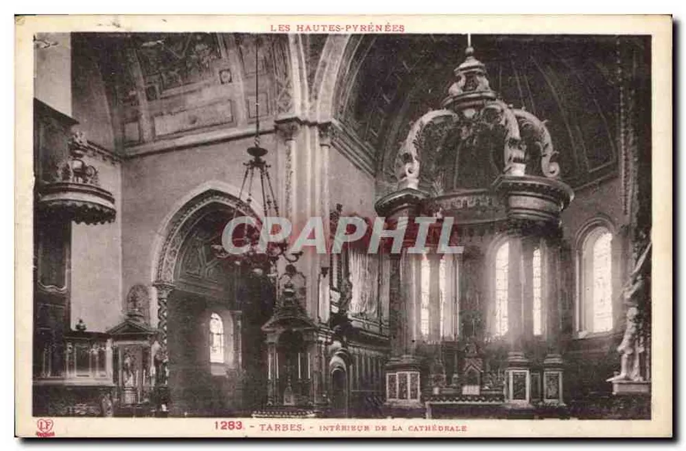 Tarbes — Interior da catedral — Fototipia Labouche, n°1283 - Frente