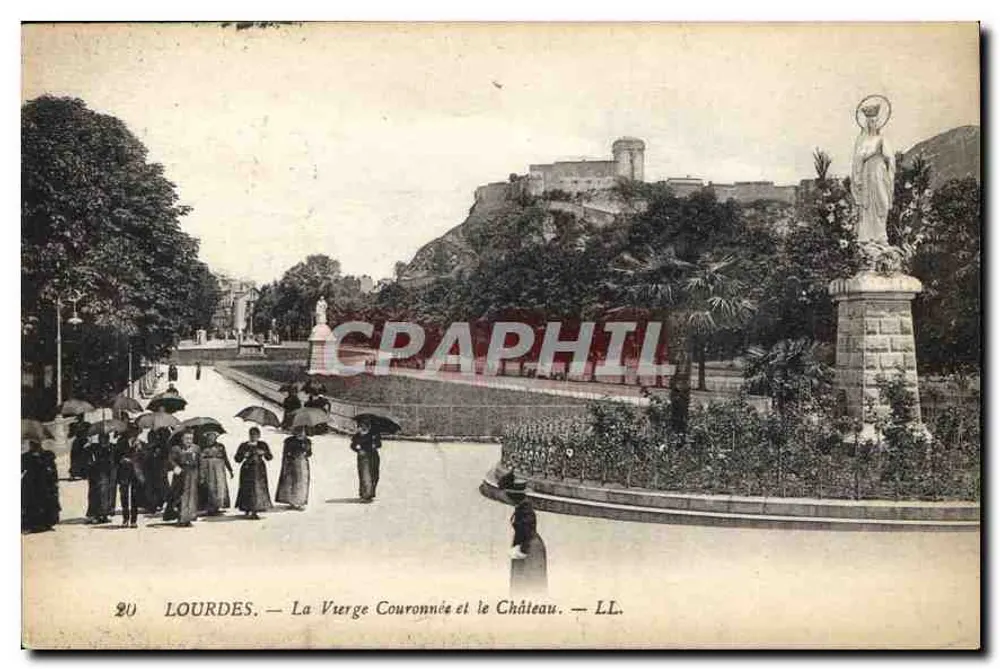 Lourdes — La Vierge Couronnée et le Château — LL. - Recto