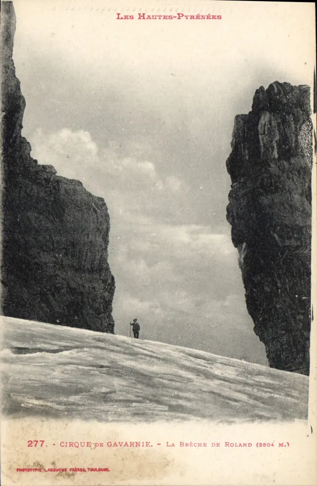 Cirque de Gavarnie - La Brèche de Roland (2804 m.) — Les Hautes-Pyrénées — Phototypie Labouche Frères, Toulouse, n° 277 - Vorderseite