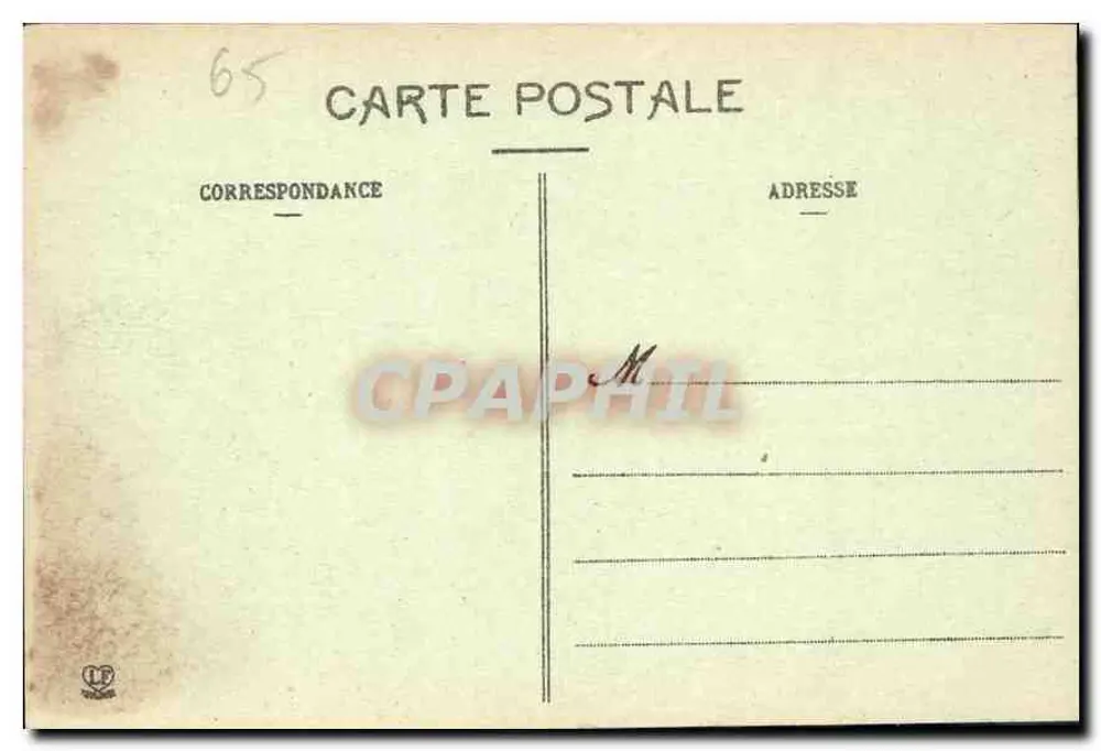 Lourdes — Vogelperspektive auf die Basilika — Phototype Ladbouche Frères, Toulouse - Rückseite