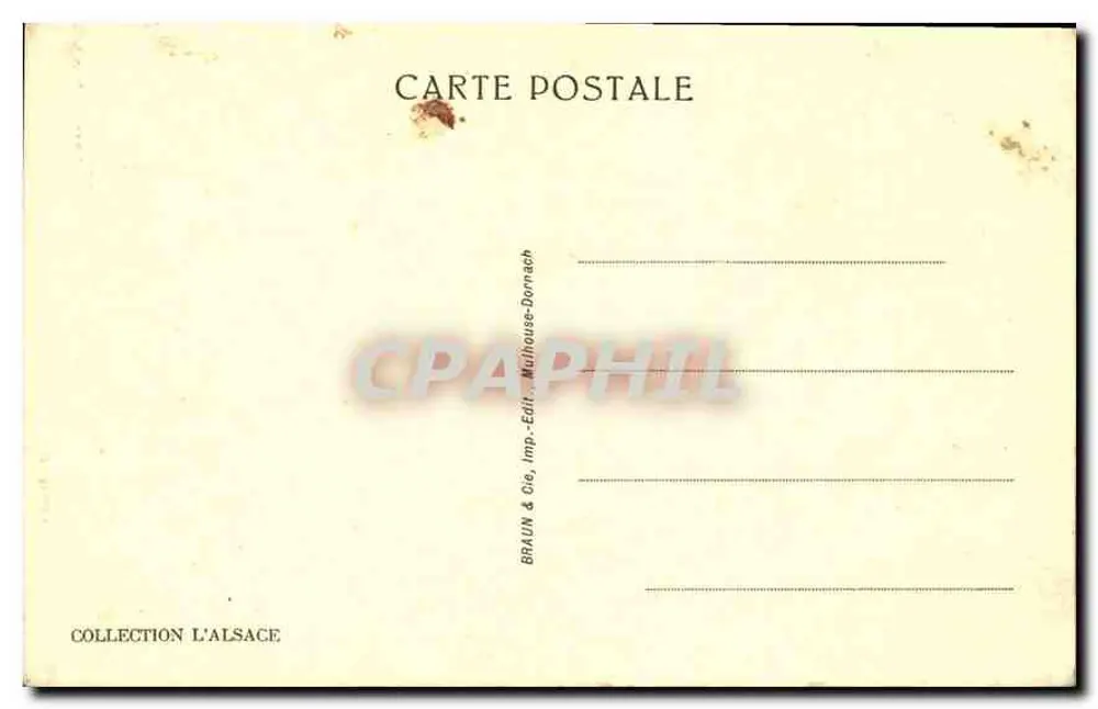 Alsácia — Ninho de corujas — Braun & Cie, Imp. Dornach - Verso