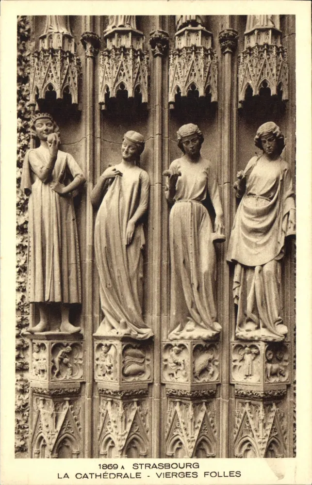 Die Kathedrale - Die Wahnsinnigen Jungfrauen — Straßburg — Verlag Braun & Cie, Mulhouse-Dornach - Vorderseite