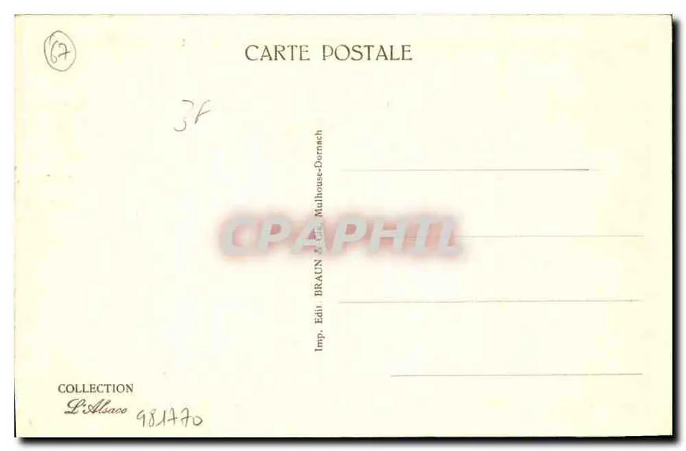Die Kathedrale - Die Wahnsinnigen Jungfrauen — Straßburg — Verlag Braun & Cie, Mulhouse-Dornach - Rückseite