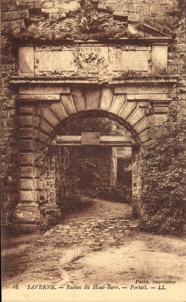 Saverne — Ruínas do Haut-Barr — Portal — Fuchs, Impressor — LL - Frente