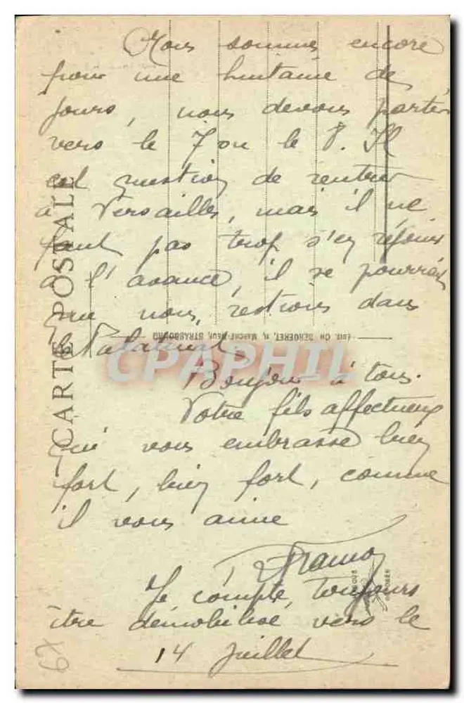 Estrasburgo — Monumento Kléber — editor desconhecido, n° 251 - Verso