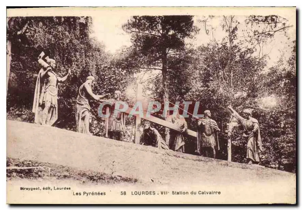 Lourdes - VII - Estação do Calvário — Breygeol, editor, Lourdes - Frente