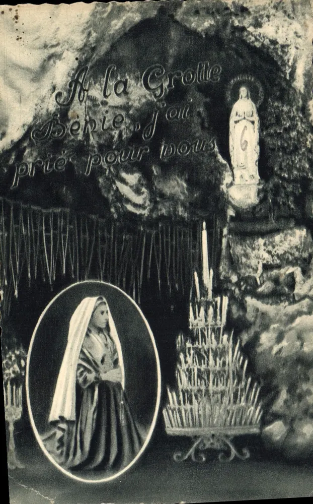 A Gruta de Lourdes — Santa Bernadette — Edições Miret-Beauregard - Frente