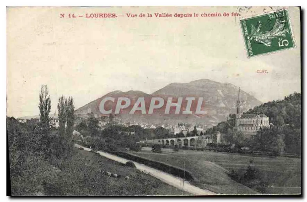 Lourdes — Vista da Valeira a partir do trem — CLAT, N°14 - Frente