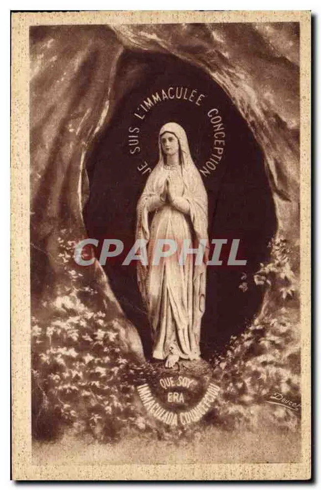 Nossa Senhora da Gruta — Lourdes — Editor P. Duryet, n° 75 - Frente