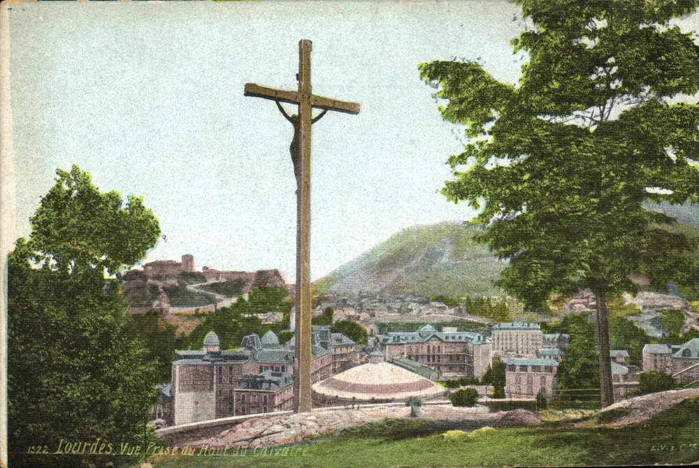 Lourdes — Ansicht vom Gipfel des Calvary — Verlag L.V. C. - Vorderseite