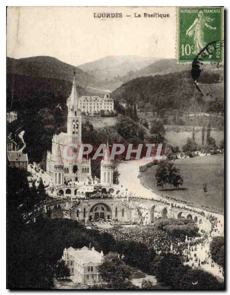 Lourdes — A Basílica — Editor desconhecido, número de série não visível - Frente