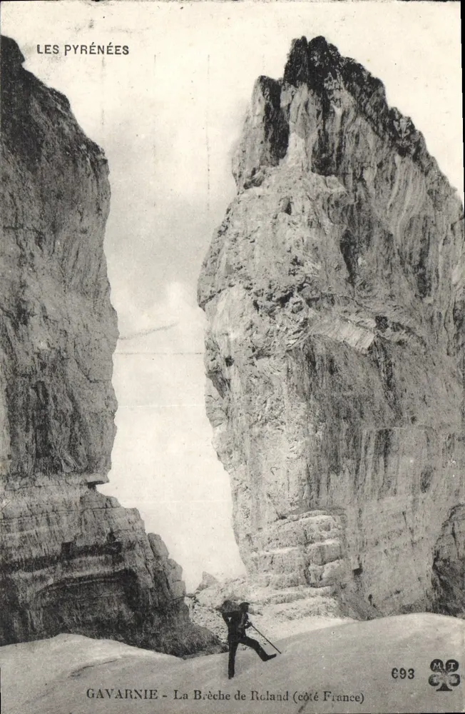 Gavarnie - A Fenda de Roland (lado da França) — Os Pirineus — editor MT, n° C93 - Frente