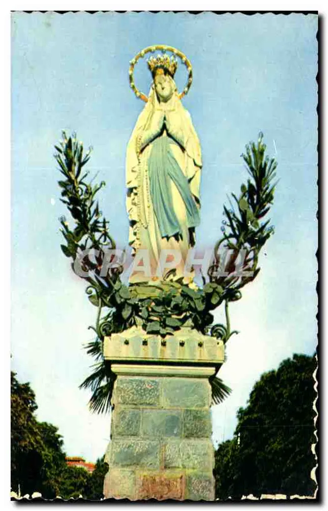 Lourdes — Estátua da Virgem — Éditions Porte-Dujeaux, Bordeaux - Frente