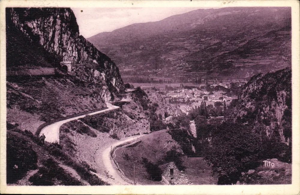 Tunel — Dwie Trasy — Widok na Pierrefitte — Tito - Awers