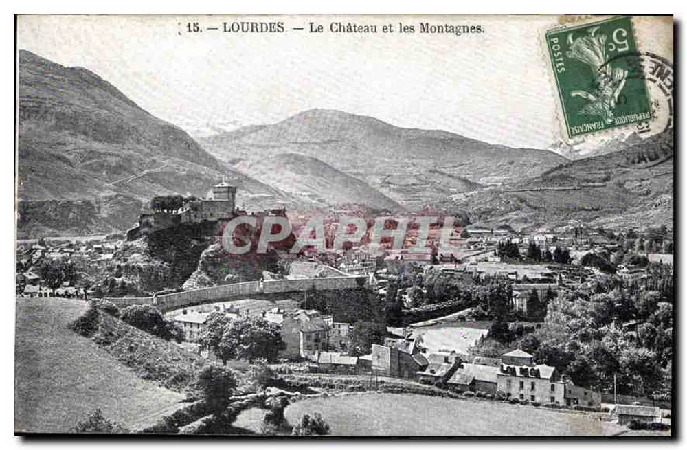 Lourdes — Das Schloss und die Berge — Verlag: Lourdes (Nr. 18) - Vorderseite