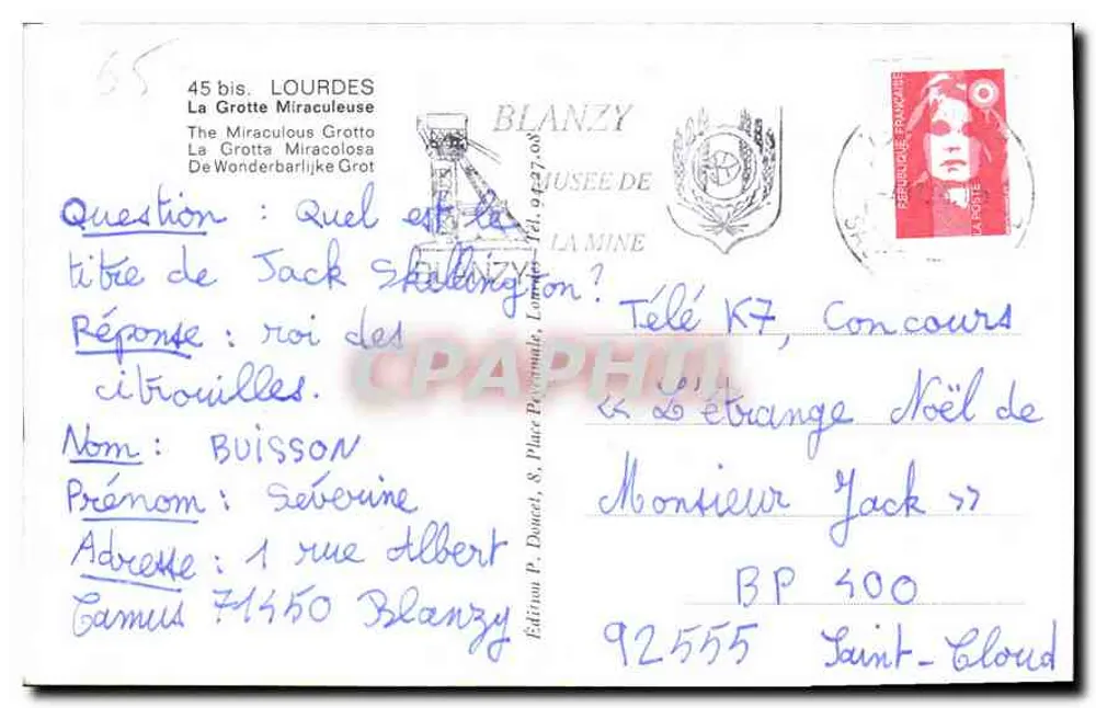 Gruta Milagrosa — Lourdes — Editora Edllyx - Verso